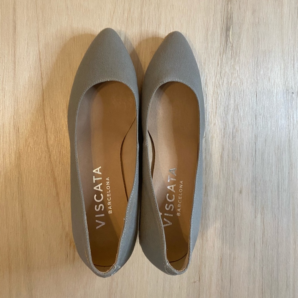 Viscata Gray Espadrilles Excellent Cond.